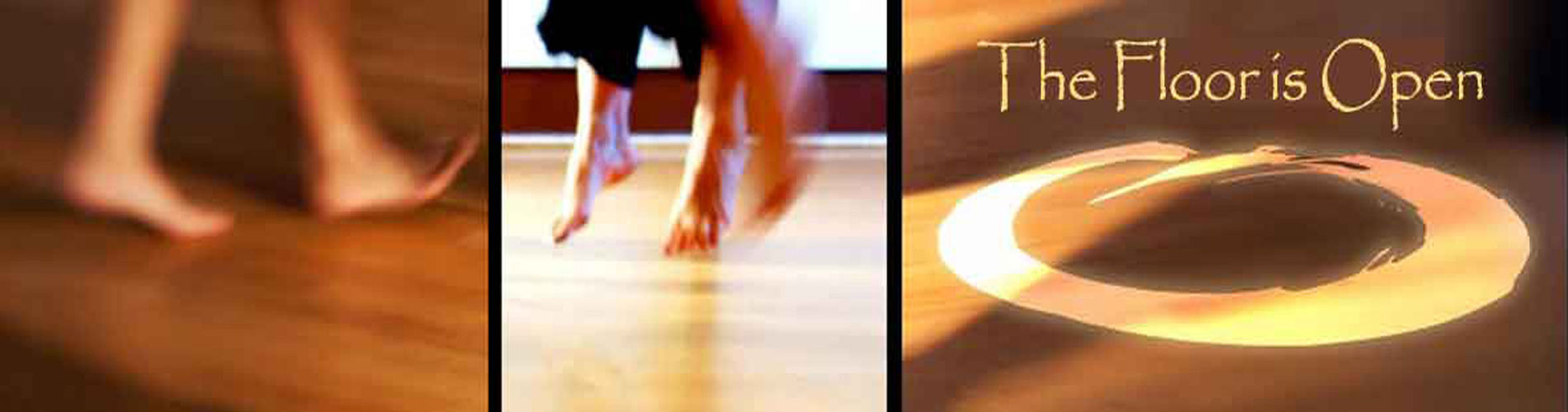 Conscious dance; people's feet on a dance floor